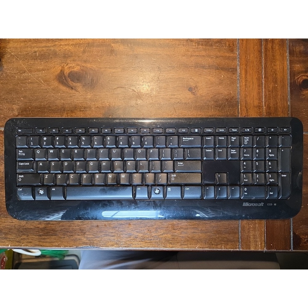 Microsoft 800 Model 1455 Wireless Keyboard Black No USB